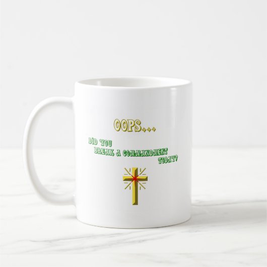 Mug Commandement cassé Christian (Gauche)
