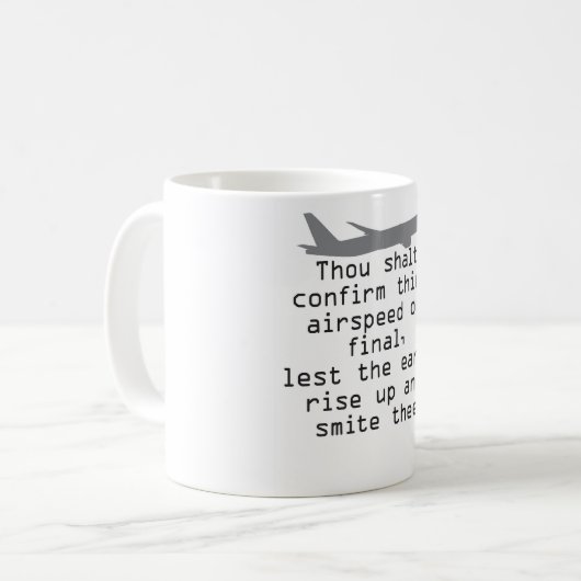 Mug Commandement d'humour d'aviation (Devant gauche)