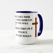 MUG COMMANDEMENTS SUPPRIMÉS DES ÉCOLES (Devant droit)