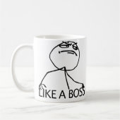 Mug Comme de patron un meme comique de rage ouais (Gauche)