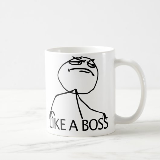 Mug Comme de patron un meme comique de rage ouais (Droite)
