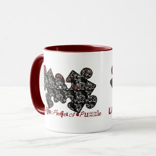 Mug Comme deux pièces d'un puzzle (Devant gauche)