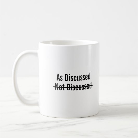 Mug Comme discuté non discuté (Gauche)