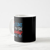 Mug Comme il fait éclater des feux d'artifice Drôle 4 (Devant gauche)
