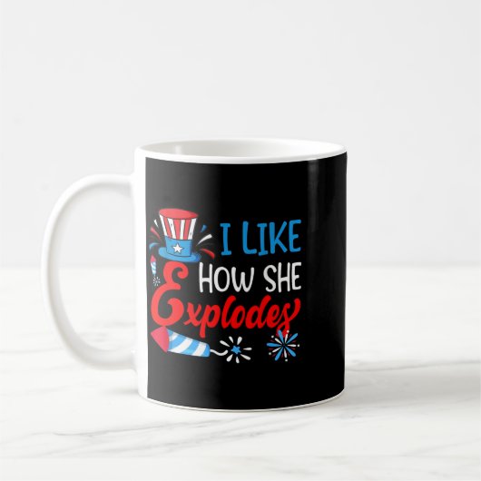 Mug Comme il fait éclater des feux d'artifice Drôle 4 (Gauche)