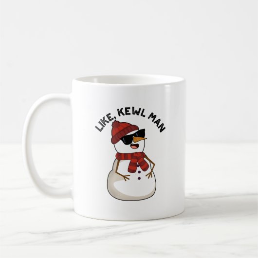 Mug Comme Kewl Man Drôle Cool Snowman Pun (Gauche)