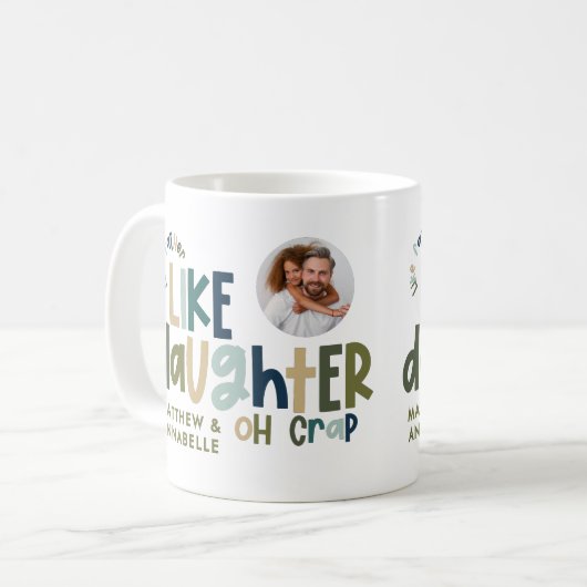 Mug Comme père comme fille drôle photo (Devant gauche)