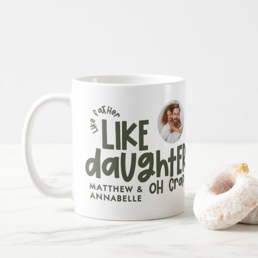 Mug Comme père comme fille drôle photo (Avec donut)