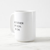 Mug Comme Père Comme Fils Euh oh Papa Humour Drôle (Devant gauche)