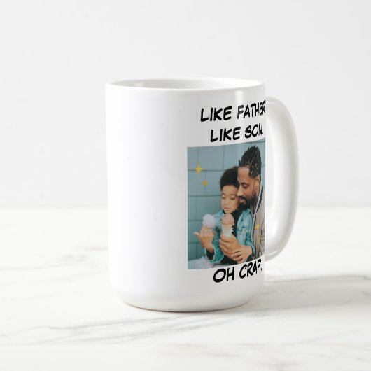 Mug Comme Père Comme Son Photo (Devant droit)