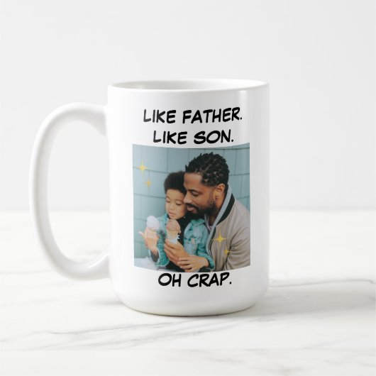 Mug Comme Père Comme Son Photo (Gauche)