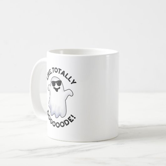 Mug Comme Totalement Doode Funny Ghost Pun (Devant gauche)