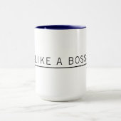 Mug Comme Un Boss Moderne Minimal Typhographie Mignonn (Centre)