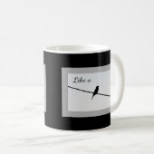 Mug Comme un oiseau sur un fil (Devant droit)