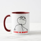 Mug comme une rage comique de meme d'Internet de (Gauche)