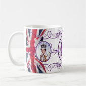 Mug commémoratif 2022 du jubilé de la reine en pla (Gauche)