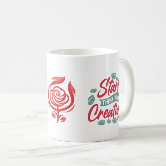 Mug Commencer à penser à la créativité (Devant droit)