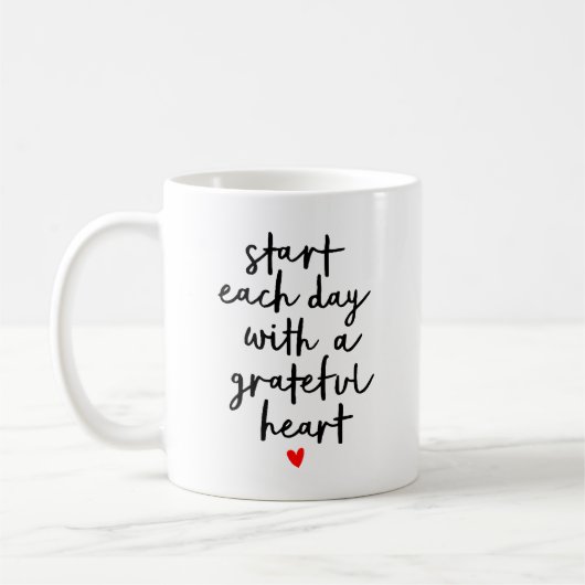 Mug Commencer chaque jour Citations Inspiration Callig (Gauche)