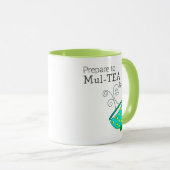 Mug Commencer la journée Mul Tea Tasking Fun Tea Puns  (Devant droit)
