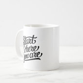 Mug Commencer là où vous êtes Musique Motivationnelle (Devant gauche)