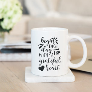 Mug Commencez Chaque Jour Avec Une Citation Coeur Grat