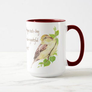 Mug Commencez chaque journée avec un coeur reconnaissa