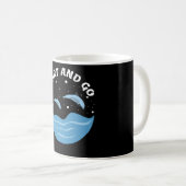 Mug Commencez et partez ! - Dauphins mignons (Devant droit)