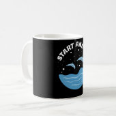 Mug Commencez et partez ! - Dauphins mignons (Devant gauche)