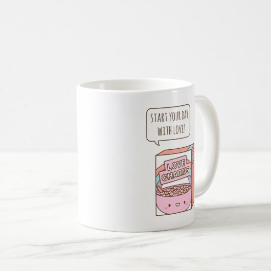 Mug Commencez votre journée avec amour, Affirmation du (Devant droit)
