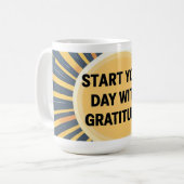 Mug - 'Commencez votre journée avec gratitude' (Devant gauche)