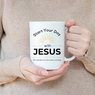 Mug Commencez votre journée avec Jésus, Matin Inspirat
