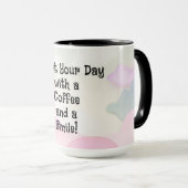 Mug "Commencez votre journée avec un café et un sourir (Devant droit)