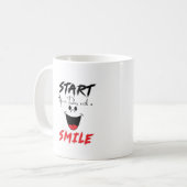 Mug Commencez Votre Journée Avec Un Sourire (Devant gauche)