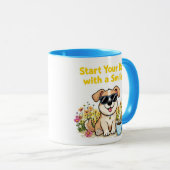 Mug Commencez votre journée avec un sourire - mignon C (Devant droit)