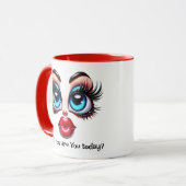 Mug Comment allez-vous? Ajouter un message de nom, ye (Devant gauche)
