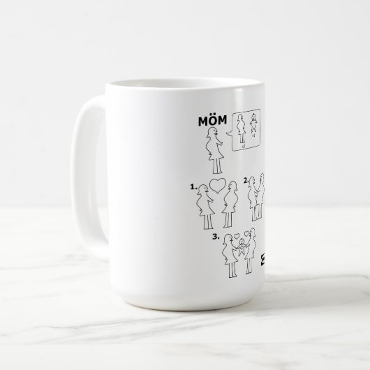 Mug Comment assembler une maman gay Fiche d'instructio (Devant gauche)