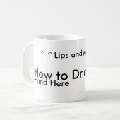 Mug Comment boire du café pour les personnes gauchères (Devant gauche)