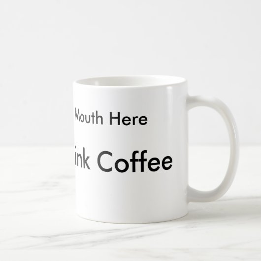 Mug Comment boire du café pour les personnes gauchères (Droite)