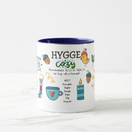 Mug Comment dire HYGGE Funny Folk Art Doodle Custom Mu