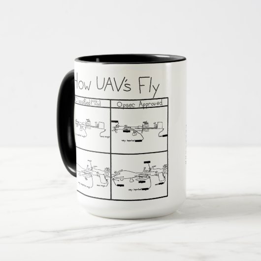 Mug Comment édition de classe de la mouche de l'UAV (Devant gauche)