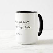 Mug Comment épeler l'amour (Devant droit)