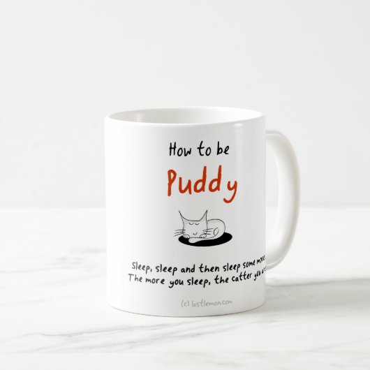 Mug Comment être un chat : Puddy (Devant droit)