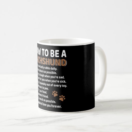 Mug Comment être un Dachshund (Devant droit)