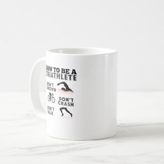 Mug Comment être un triathlon de Triathlete (Devant gauche)