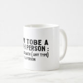 Mug Comment être une personne mathématique - Professeu (Devant droit)
