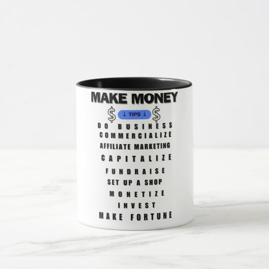 Mug Comment faire de l'argent conseils (Centre)