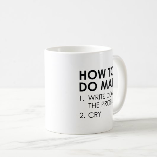 Mug Comment faire maths (Devant droit)