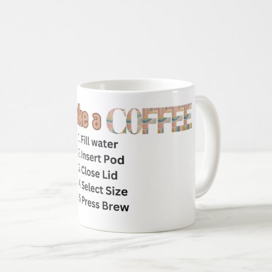 Mug Comment faire un café drôle de typographie (Devant droit)