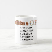 Mug Comment faire un café drôle de typographie (Centre)