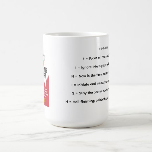 Mug "Comment finir tout ce que vous commencez" (Centre)